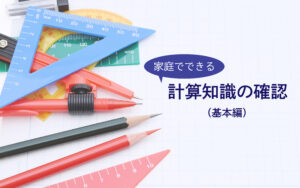 家庭でできる計算知識の確認(基本編)―親子の会話で計算手法を確認する