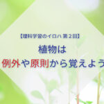 植物は例外や原則から覚えよう 理科学習のイロハ 中学受験のアトリエ 中学受験の いま を知る