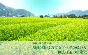 地理分野におけるデータの扱い方-例えば茶の生産量【不易と流行】